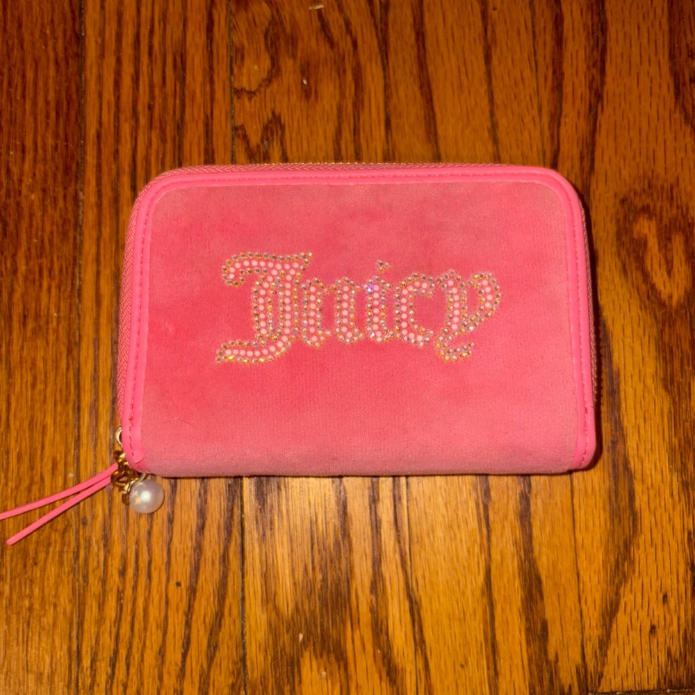 Juicy Couture Vibrant Pink Zip Wallet